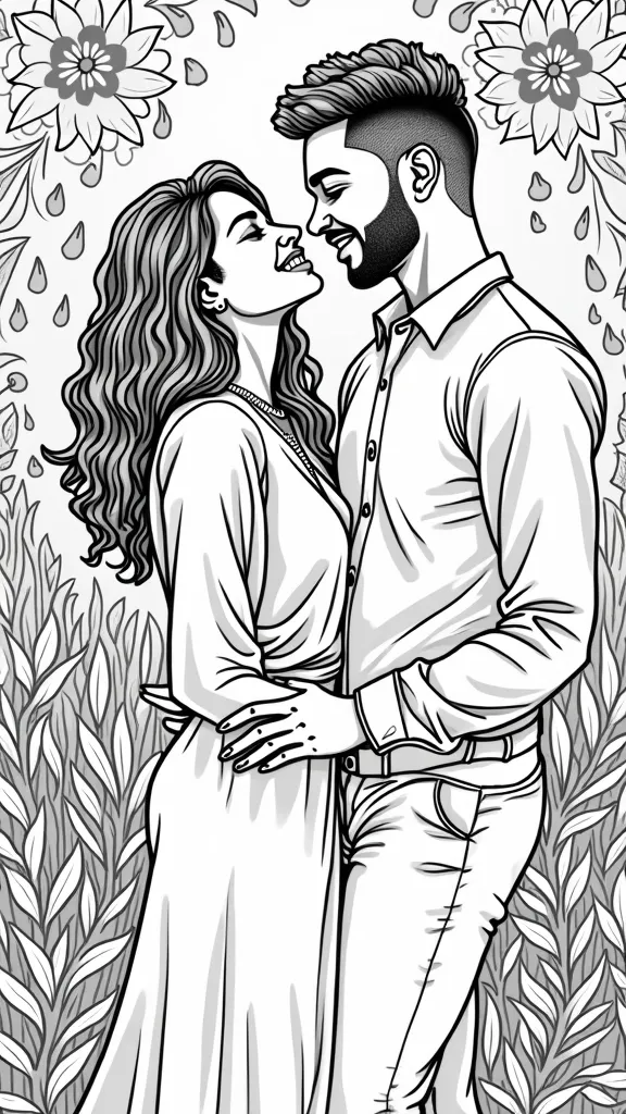 coloriages de couples noirs